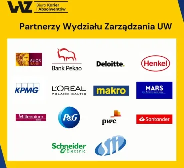 Rozpocznij swoją ścieżkę kariery z partnerami Wydziału Zarządzania Uniwersytetu Warszawskiego!