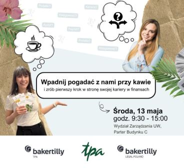 TPA Poland na Wydział Zarządzania Uniwersytetu Warszawskiego już 13 maja!