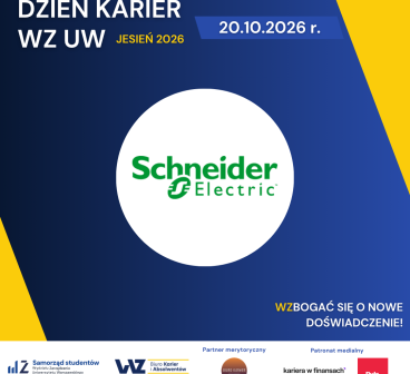 Schneider Electric wystawcą na Dniu Karier WZ UW - 20 października br.