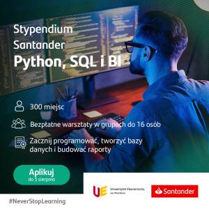 Stypendium Santander | Python, SQL i BI z UEW 2023