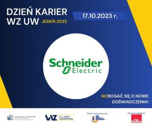 Firma Schneider Electric wystawcą na Dniu Karier WZ UW &#8211; jesień 2023