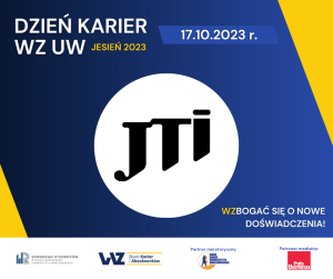 Firma JTI wystawcą na Dniu Karier WZ UW &#8211; jesień 2023