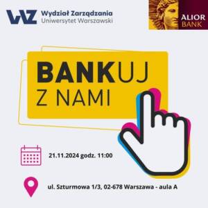 Zapraszamy do udziału w wydarzeniu Alior Bank SA na WZ UW 21 listopada!