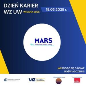 Mars Polska – wystawcą na Dniu Karier WZ UW – wiosna 2025 (18-19 marca br.)