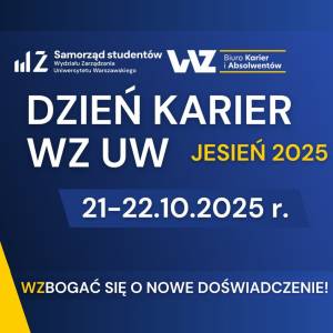 Weź udział w Dniu Karier WZ UW – Jesień 2025! Dołącz do nas 21-22.10.2025!